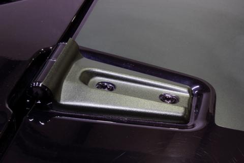 Jeep JK Hood Hinge Overlays Pair 07-18 Wrangler JK Textured Black Kentrol