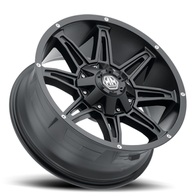 Mayhem Offroad Wheels Rampage 8090 MB 17x9 Black -12 Off Set 5 Lug 4.53 BSM 87 Bore 114.3 Bolt Circle Cast Aluminum