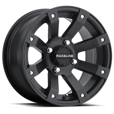 Aluminum Wheels 12x7 Scorpion UTV A79 Satin Black 10 Offset 4 on 110 Bolt Pattern 83.8 Bore Raceline