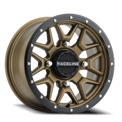 Aluminum Wheels 14x7 Krank Simulated Beadlock UTV A94BZ Satin Bronze 10 Offset 4 on 137 Bolt Pattern Raceline