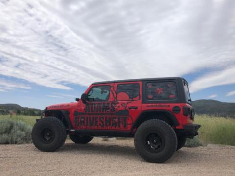 JL Rear 1310 Solid CV Driveshaft 2 Door (Sport - Sahara) Pinion Yoke Style Adams Driveshaft