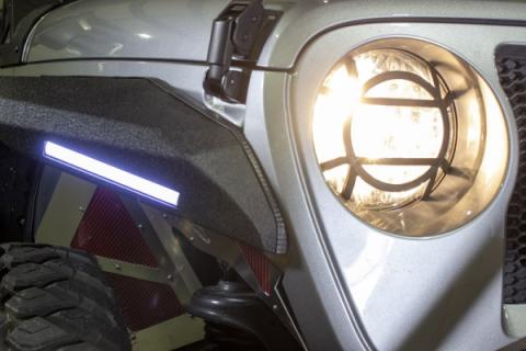 Jeep JL Headlight Guards For 18-Pres Wrangler JL Aluminum Fishbone Offroad