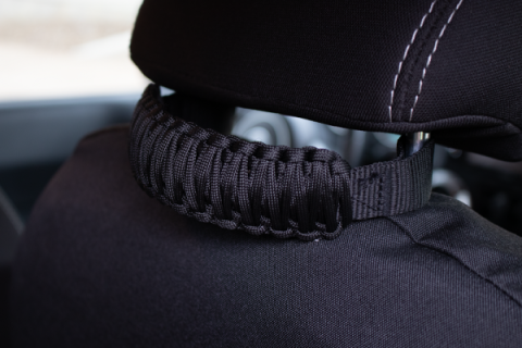 Head Rest Paracord Grab Handles Black Fishbone Offroad