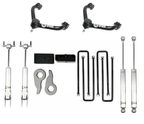 3 Inch Front and 2 Inch Rear Leveling Kit w/ Shocks and Control Arms 20-Present Chevrolet/GMC 2500HD/3500HD Freedom Off-Road