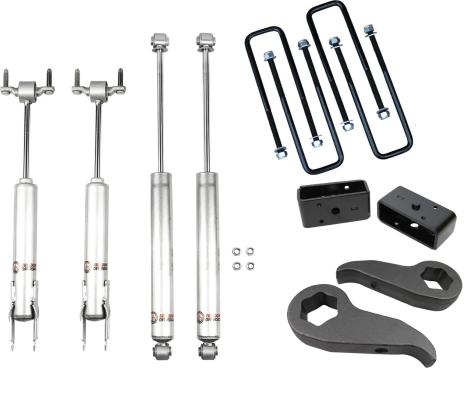 3 Inch Front and 2 Inch Rear Leveling Kit w/ Shocks 20-Present Chevrolet/GMC 2500HD/3500HD Freedom Off-Road