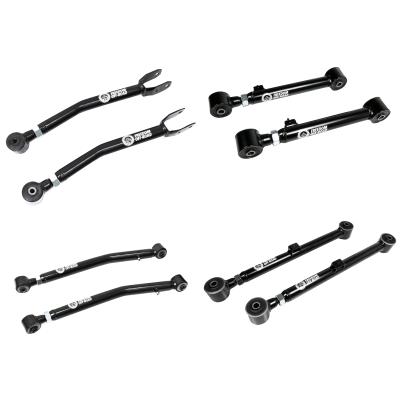 Adjustable Front Upper + Lower and Rear Upper + Lower Control Arms for 0-4.5 Inch Lift for 20-24 Jeep Gladiator JT Freedom Off-Road