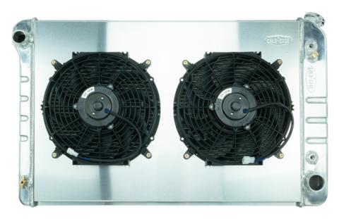 77-87 GM Truck 21 Inch 1.25/1.5 Outlets AT Dual 12 Inch Cold Case Radiators
