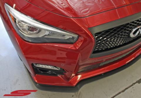 Infiniti Q50 Sport Front Splitter Matte Black For 14-17 Infiniti Q50 Sport Stillen