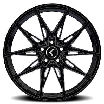 Cast Aluminum Wheels Epic 143 BM 22x9.5 Machined Black 5 on 115/5 on 120 Bolt Pattern 18 Offset Kraze Wheels