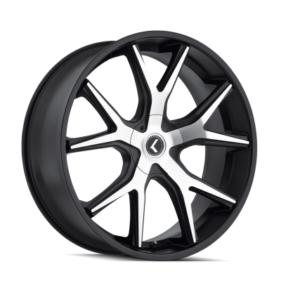 Cast Aluminum Wheels Lusso 190 BM 18x8 Machined Black 5 on 108 Bolt Pattern 40 Offset Kraze Wheels