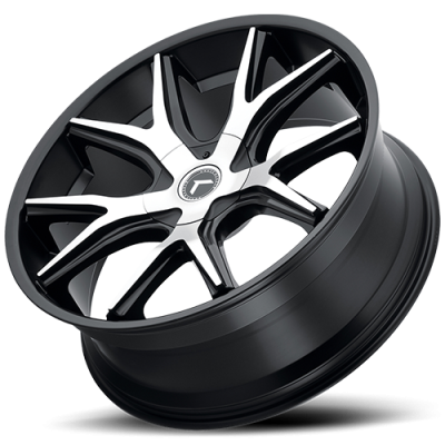 Cast Aluminum Wheels Lusso 190 BM 18x8 Machined Black 5 on 108 Bolt Pattern 40 Offset Kraze Wheels