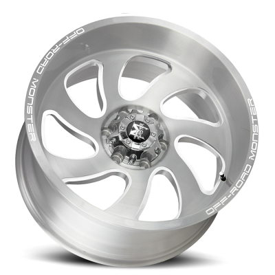 Aluminum Wheels 20x10 M07 BFS Series Brushed Face Silver 5 On 127 Bolt Pattern -19 Offset Off Road Monster