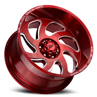 Aluminum Wheels 20x10 M07 R Series Candy Red 5 On 127 Bolt Pattern -19 Offset Off Road Monster