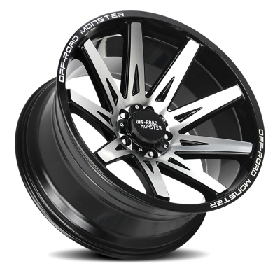Aluminum Wheels 20x10 M25 GBM Series Machined Gloss Black 5 On 127 Bolt Pattern -19 Offset Off Road Monster