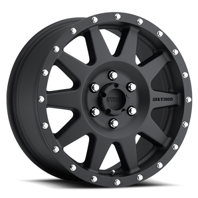 Aluminum Wheels 20x10 The Standard MR301 Bolt Pattern 6 On 135 Offset -18 Matte Black MB Method