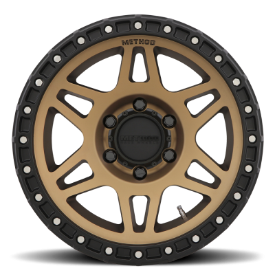Aluminum Wheels 18x9 MR312 Bolt Pattern 5 On 150 Offset 18 Lip Size 0.91 Method Bronze BRZ Matte Black Lip Method