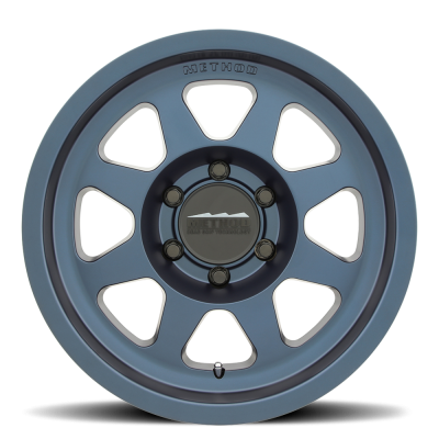 Aluminum Wheels 15x7 Bead Grip MR701 Bolt Pattern 5 On 100 Offset 15 Lip Size 0.91 Bahia Blue BL Method