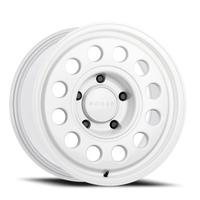 Aluminum Wheels 16x8 501SA Convoy Salt White 5 On 139.7 Bolt Pattern 106.5 Bore -10 Offset Nomad Wheels