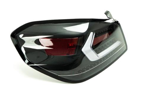 OLM Evolution Tail Lights Clear Lens Black Base White Bar 15+ WRX STI