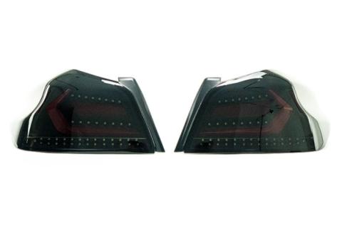 OLM Evolution Tail Lights Smoked Lens Black Base Red Bar 15+ WRX STI
