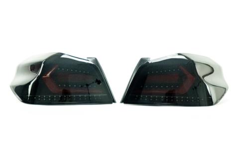 OLM Evolution Tail Lights Smoked Lens Black Base Red Bar 15+ WRX STI