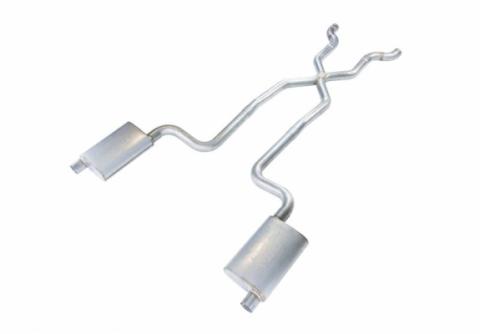 1968-1973 Corvette C3 2.5 Inch Crossmember Back Exhaust Kit With X-Pipe 409 Stainless No Mufflers Pypes Performance Exhaust