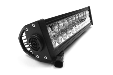 12 Inch LED Light Bar Straight Dbl Row Chrome Series Combo Flood/Beam 72W Dt Harness 79900 6,480 Lumens Top Gun Customz