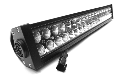 20 Inch LED Light Bar Straight Dbl Row Chrome Series Combo Flood/Beam 120W Dt Harness 79900 10,800 Lumens Top Gun Customz