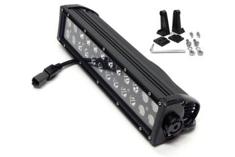 15 Inch LED Light Bar Black Series Straight Dbl Row Combo Flood/Beam 72W Dt Harness 79900 6,480 Lumens Top Gun Customz