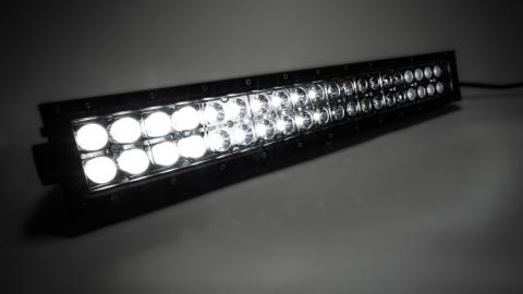 20 Inch LED Light Bar Dbl Row Combo Amber/White Flood/Beam 72W Dt Harness 79900, 79904 7,200 Lumens Top Gun Customz