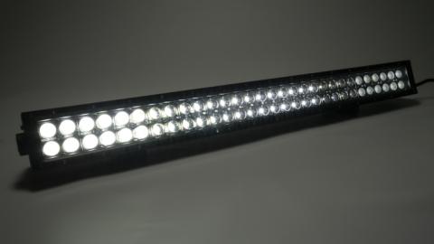 30 Inch LED Light Bar Dbl Row Combo Amber/White Flood/Beam 72W Dt Harness 79900, 79904 10,800 Lumens Top Gun Customz