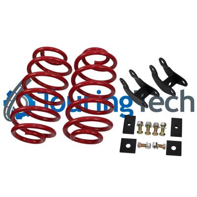 Rear Lowering Springs 4.0 Inch w/ Rear Shock Extenders 07-19 Escalade/ESV 07-13 Escalade EXT 07-13 Avalanche 07-14 Suburban 1500 07-19 Tahoe 07-19 Yukon 07-13 Yukon XL 1500