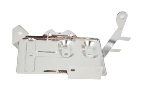 Jeep CJ Battery Tray with support arm 76-86 CJ Polished Silver Kentrol