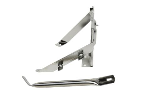 Jeep CJ Battery Tray with support arm 76-86 CJ Polished Silver Kentrol