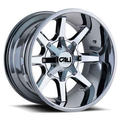 Cast Aluminum Wheels Busted 9100 CH 20x12 Chrome 6 On 135/6 On139.7 Bolt Pattern -44 Offset Cali Offroad Wheels