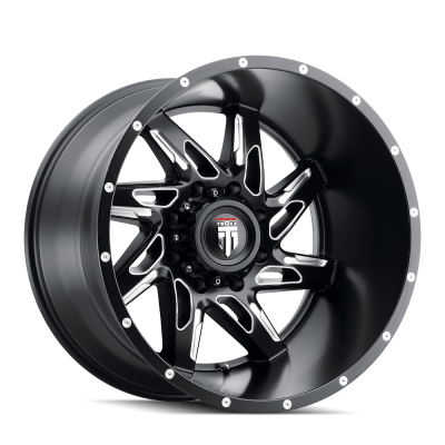 Spyder AT183 Satin Black Milled 20X10 5-127 -24MM 78.1MM Off Road Wheels American Truxx