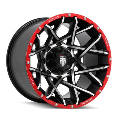 Gridlock AT1901 Gloss Black Machined 20X12 5-127 -44MM 78.1MM Off Road Wheels American Truxx