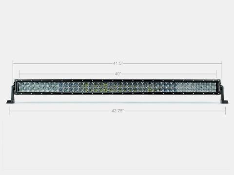 42 Inch Dual Row Straight 5D Optic OSRAM LED Bar Combo Cali Raised LED