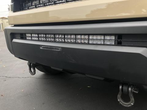 14-21 Tundra 32 Inch Lower Bumper Hidden LED Light Bar Brackets Kit 5D Optic 32 inch OSRAM LED Bar Spot Beam No Switch Cali Raised LED