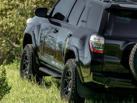 10-21 Toyota 4Runner Step Edition Bolt On Rock Sliders Kick Out Bed Liner Filler Plate Raw Cali Raised LED
