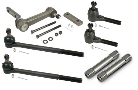 Steering Linkage Kit For 1963-1964 Impala Idler Arm Inner Tie Rods Outer Tie Rods And Billet Tie Rod Adjusters Ridetech