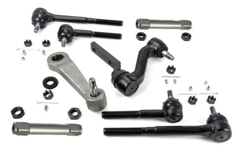Steering Linkage Kit For 1968-1969 Camaro And 1968-1974 Nova W/ Power Steering Idler Arm Pitman Arm Inner Tie Rods Outer Tie Rods And Billet Tie Rod Adjusters Ridetech