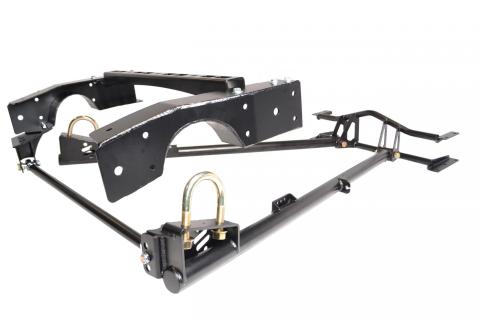 Rear Strongarms For 1963-1972 C10 R-Joints Trailing Arms C-Notches Panhard Bar Panhard Bar Brackets Shock Cross Member And Hardware Powder Coated Black For Use W/ Shockwaves Or Coil-Overs Sold Separately Ridetech