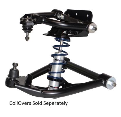 Strongarm System For 1973-1987 C10 For Use W/ Coil-Overs Sold Separately Upper And Lower Tubular Control Arms Delrin Bushings Ball Joints Cross Shafts Upper Coil-Over Mount And Hardware Powder Coated Satin Black Ridetech