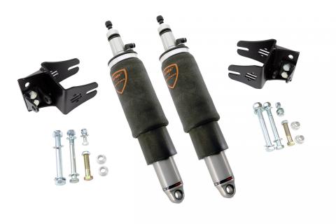 Rear HQ Shockwaves For 1979-2004 Mustang Pair Of Rebound Adjustable Shock waves W/ 1/4 Inch Airline Fitting And Mounting Brackets Ridetech