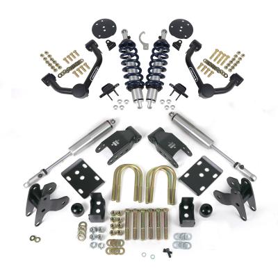 Ridetech Lowering System For 2015-2024 F-150 4WD Front Upper Control Arms Front Coil-Overs Flip Bracket Kit And Rear HQ Shocks And Hardware Ridetech
