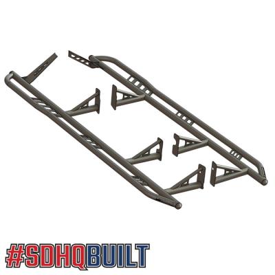 17-Present Raptor/F150 Crew Cab Weld On Sliders Raw SDHQ Offroad