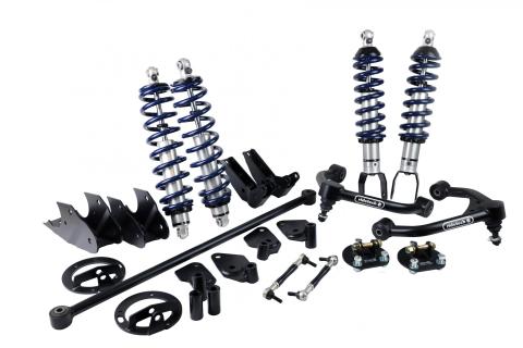 Front And Rear Coil-Over Lowering System For 2019-2024 Ram 1500 4WD 2 Inch Front / 4 Inch Rear Front Upper Control Arms Front HQ Coil-Overs Rear HQ Coil-Overs Mounting Brackets Panhard Bar And Sway Bar End Links Ridetech