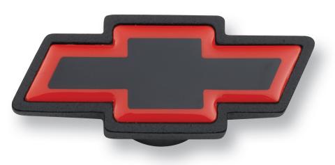 Air Cleaner Center Nut Bowtie Large Large Chevy Bowtie Black Crinkle/Red Chevrolet Performance Parts