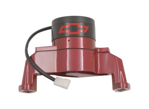 Electric Engine Water Pump Aluminum Red with Bowtie Logo Fits SB Chevy Chevrolet Performance Parts